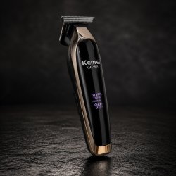 Професионална машинка Kemei KM-1571 - За коса и брада с LCD дисплей, USB Type-C, 7000 RPM и до 270 минути работа