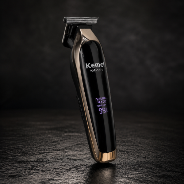 Професионална машинка Kemei KM-1571 - За коса и брада с LCD дисплей, USB Type-C, 7000 RPM и до 270 минути работа 1