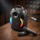 Преносима Bluetooth караоке колона ZQS-W4110 с 2 безжични микрофона, RGB светлини, FM радио, USB, TF и AUX 2
