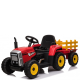 Детски акумулаторен трактор с ремарке 12V – 2x25W, MP3, Bluetooth, до 30 кг, червен 3