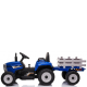 Детски акумулаторен трактор с ремарке 12V – 2x25W, MP3, Bluetooth, до 30 кг, син 6
