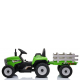 Детски акумулаторен трактор с ремарке 12V – 2x25W, MP3, Bluetooth, до 30 кг, зелен 6