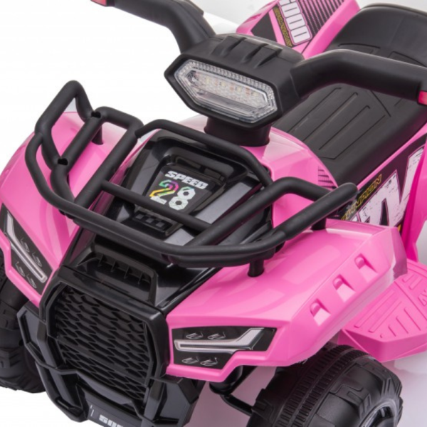 Детско акумулаторно ATV J320 6V – LED светлини, USB музика и офроуд приключения за деца 1.5–4 години, розово