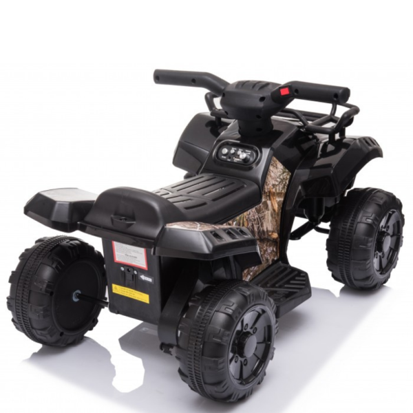 Детско акумулаторно ATV J320 6V – LED светлини, USB музика и офроуд приключения за деца 1.5–4 години, черно