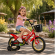Детски велосипед Maibeki с кош в предната част C BIKE4 - червен 14 инча 2