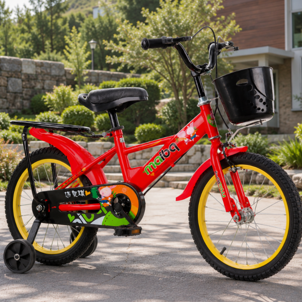 Детски велосипед Maibeki с кош в предната част C BIKE4 - червен 18 инча 1
