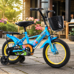 Детски велосипед Maibeki с кош в предната част C BIKE4 - син 14 инча