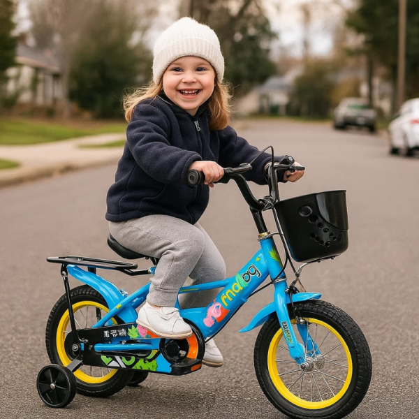 Детски велосипед Maibeki с кош в предната част C BIKE4 - син 12 инча 3