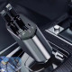 Автомобилно зарядно 4в1, 100W с USB-C, Lightning, прибиращи се кабели 80 см и LED дисплей 5