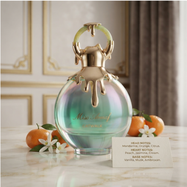 Armaf Miss Armaf Catwalk EDP 100 мл – Цветен и мускусен аромат с цитруси, праскова, жасмин, ванилия и амброксан