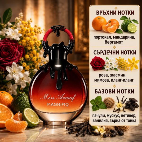 Armaf Miss Armaf Magnifiq Eau de Parfum 100 мл – Дамски цитрусово-цветен парфюм с ванилия, мускус и роза 3