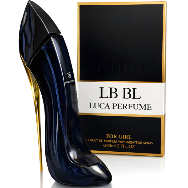 LB BL Luca Perfume for Girl 80 мл – Дълготраен аромат с круша, жасмин и ванилия в дизайнерска бутилка обувка на висок ток