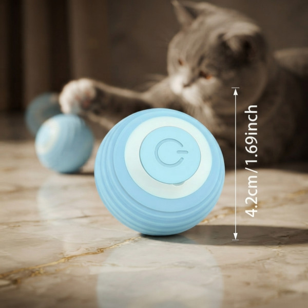 Интерактивна автоматична топка за котки с USB-C зареждане – Smart Gravitational Rolling Ball 3