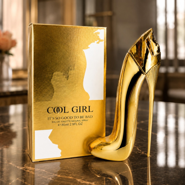 Дамски луксозен парфюм COOL GIRL, EDP, 85 мл – С бадем, жасмин самбак, тубероза, какао и тонка боб в елегантна бутилка обувка