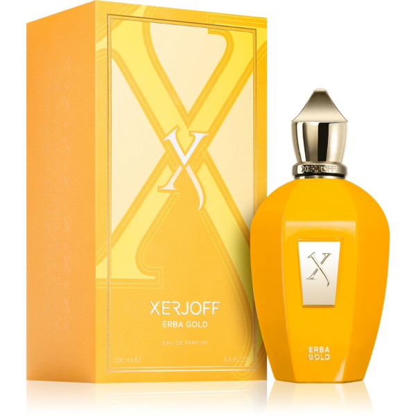 Унисекс парфюмна вода Xerjoff Erba Gold, EDP – Цитрусово-плодов аромат с лимон, бергамот, зелена ябълка, круша, ванилия и мускус