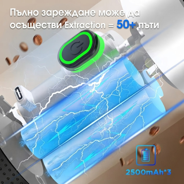 Преносима еспресо машина 3 в 1 с USB зарядно, 20 бара – мини кафемашина за капсули и мляно кафе за автомобил, офис и къмпинг 9