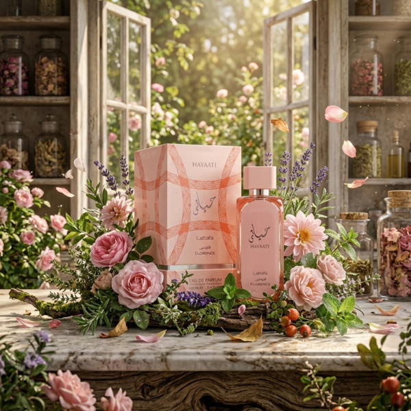 Lattafa Hayaati Florence EDP 100 мл – сладък плодовo-флорален аромат с нотки на ванилия и пралина
