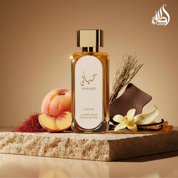 Lattafa Hayaati Gold Elixir EDP 100 мл – Луксозен парфюм за него и нея с грейпфрут, шафран, ванилия и кехлибар 3
