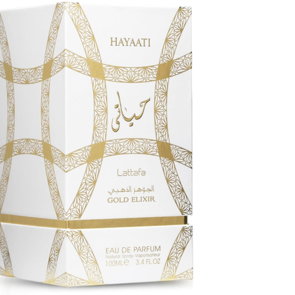Lattafa Hayaati Gold Elixir EDP 100 мл – Луксозен парфюм за него и нея с грейпфрут, шафран, ванилия и кехлибар 8