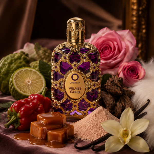 Orientica Velvet Gold EDP 100ml – Луксозен парфюм за него и нея с карамел, роза, ванилия и мускус 4