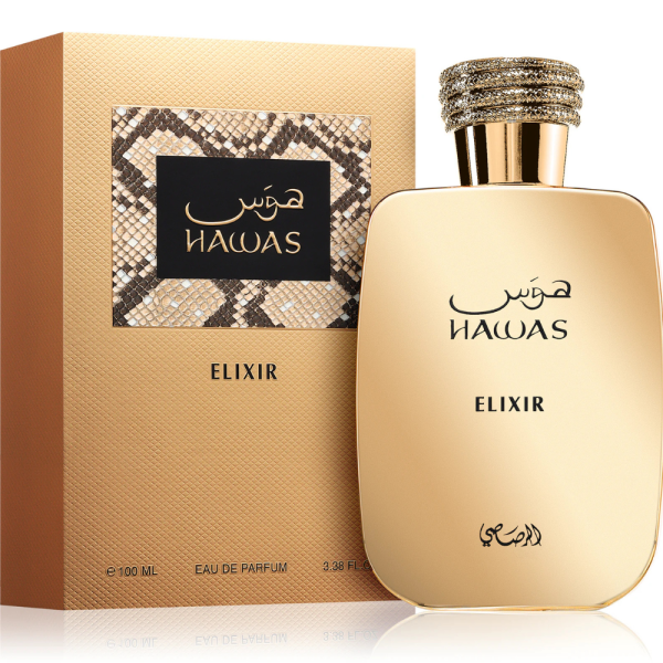 Rasasi Hawas Elixir EDP 100 ml – Интензивен аромат за него и нея с мента, ванилия и кехлибар