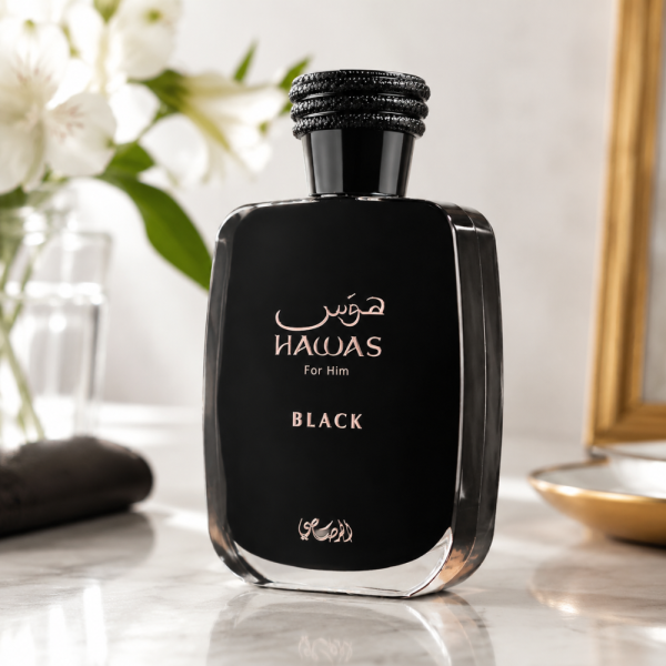 Rasasi Hawas Black EDP 100 ml – Мъжки дървесен аромат с плодова свежест и силно присъствие 3