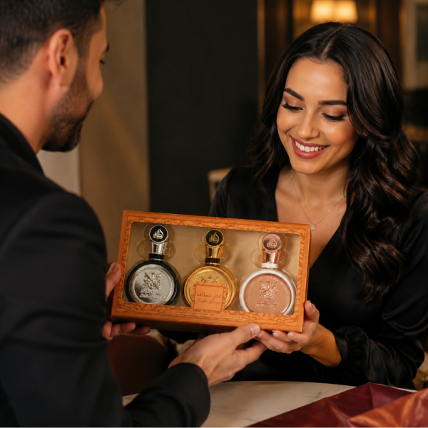 Lattafa Fakhar Gift Set 3×50 мл – Луксозна арабска парфюмна колекция за него и нея