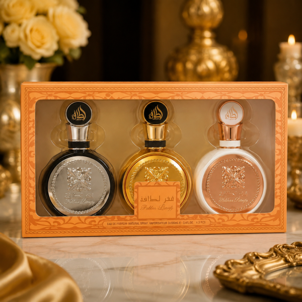 Lattafa Fakhar Gift Set 3×50 мл – Луксозна арабска парфюмна колекция за него и нея 1