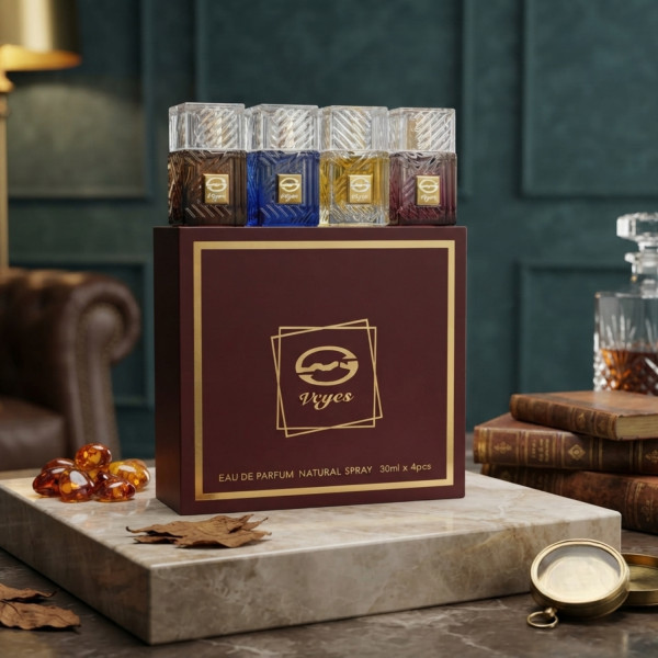 Подаръчен комплект Veyes 4x30 мл Eau de Parfum – луксозна колекция от аромати в елегантна кутия 5