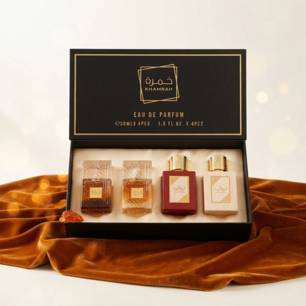 Lattafa Khamrah 4×30 ml – Парфюмен комплект за него и нея 1
