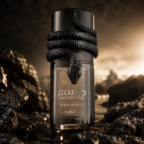 Lattafa Musamam Black Intense 100 мл – Луксозен парфюм за него и нея с дървесен аромат, уд, какао и амброксан