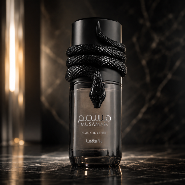 Lattafa Musamam Black Intense 100 мл – Луксозен парфюм за него и нея с дървесен аромат, уд, какао и амброксан