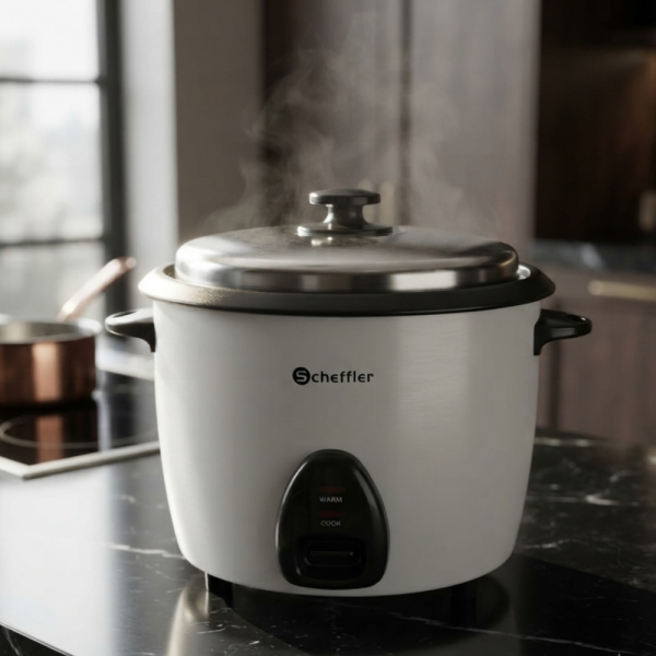 Оризоварка 2.2L, 900W – Автоматично готвене, поддържане на топлина, незалепващо покритие 2