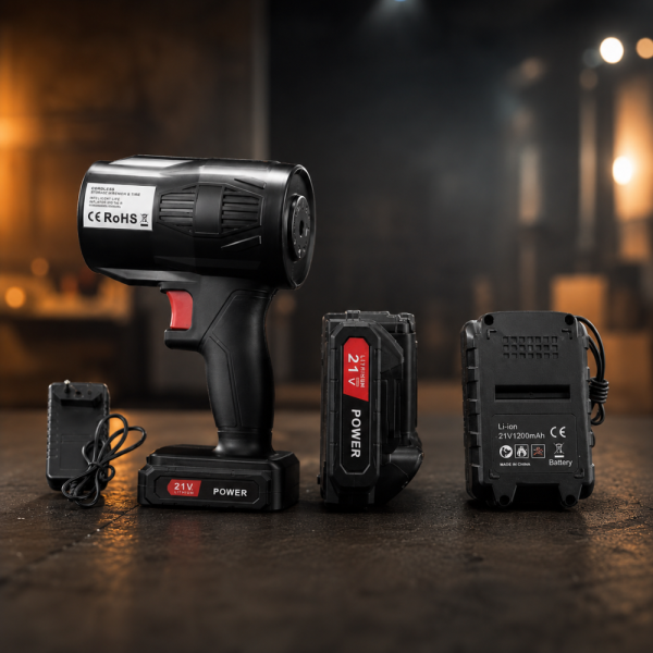 Безжична акумулаторна духалка за листа 21V, 300W – 2 батерии, 31 000 об./мин, 100 км/ч