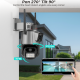 Двойна Smart WiFi безжична IP 6MPX камера,LED,4К Ultra HD IP01 + Подарък карта памет 64ГБ FS-23124 4