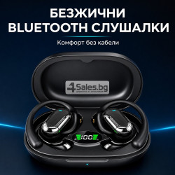 Безжични Bluetooth слушалки YYK-Q16S с дисплей и AI функции, черни