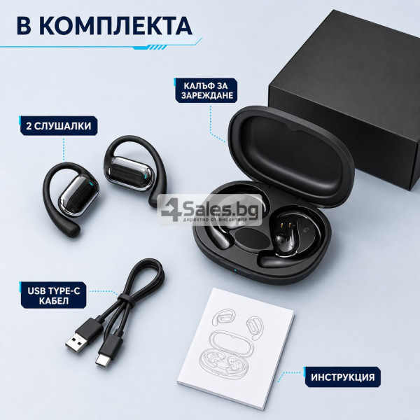 Безжични Bluetooth слушалки YYK-Q16S с дисплей и AI функции, черни 5