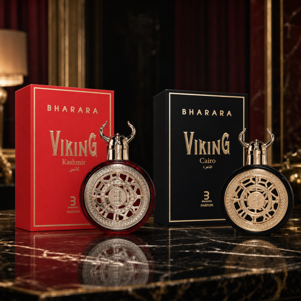 Комплект Bharara Viking Cairo + Viking Kashmir – Луксозни парфюми с цитрусови, дървесни и ориенталски нотки, по 100 мл, EDP