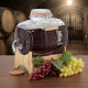 Стъклен диспенсър за напитки 8L, с кран и бамбукова поставка 2