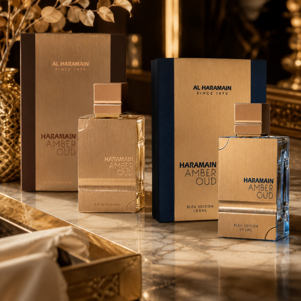 Комплект Al Haramain Amber Oud Gold Edition + Bleu Edition EDP 100 мл – Луксозни унисекс арабски парфюми 1