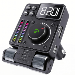 Автомобилен FM предавател и FM трансмитер Bluetooth 5.3 с PD 30W бързо зареждане, Hi-Fi звук и Hands-Free