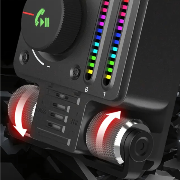 Автомобилен FM предавател и FM трансмитер Bluetooth 5.3 с PD 30W бързо зареждане, Hi-Fi звук и Hands-Free 10