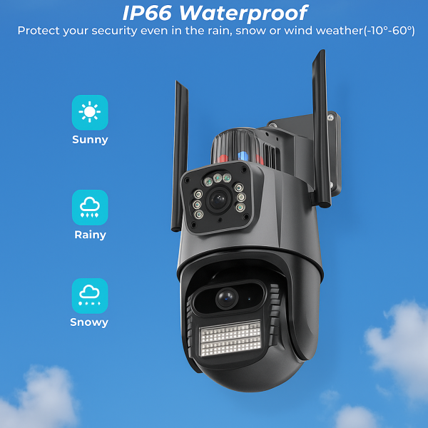 Двойна Smart WiFi безжична IP 6MPX камера 15108 + Подарък Карта памет HIKSEMI NEO 64GB 24369 6