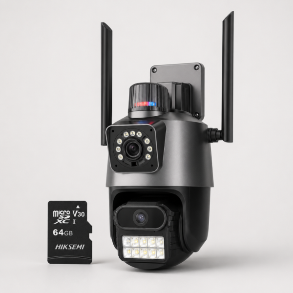 Двойна Smart WiFi безжична IP 6MPX камера 15108 + Подарък Карта памет HIKSEMI NEO 64GB 24369