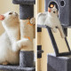 Драскалка за котки Dark Gray 206 см – XXL катерушка с къщички, хамаци и платформи 3