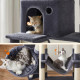 Драскалка за котки Dark Gray 206 см – XXL катерушка с къщички, хамаци и платформи 2