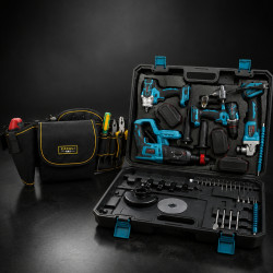 Комплект акумулаторни инструменти BOXER BX-187 4в1 + ПОДАРЪК многофункционална работна чанта