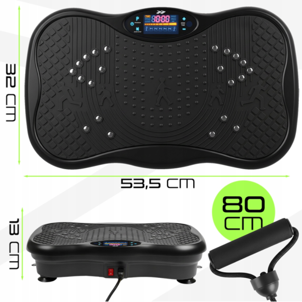 Вибрационна платформа 150W с Bluetooth, дистанционно и ластици – до 150 кг 13