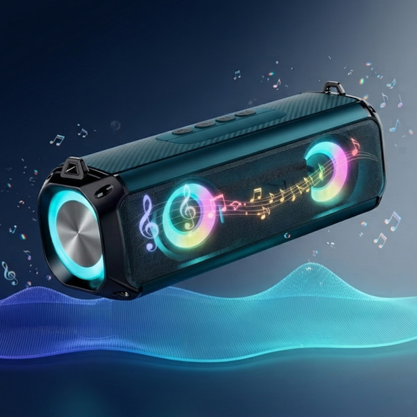 Преносима Bluetooth колонка – Безжичен високоговорител с LED светлини 2