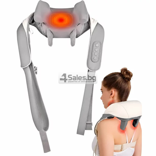 ✨ Shiatsu масажна яка за врат, шия и гръб с отопление 7